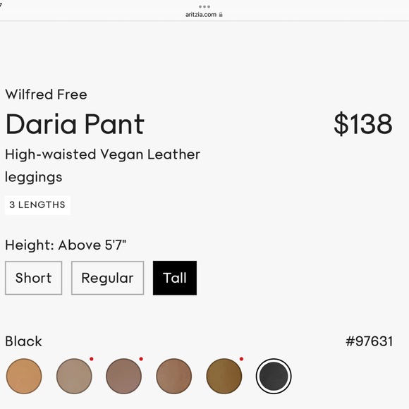 Aritzia Wilfred Daria Faux Leather Leggings sz M - Picture 5 of 5